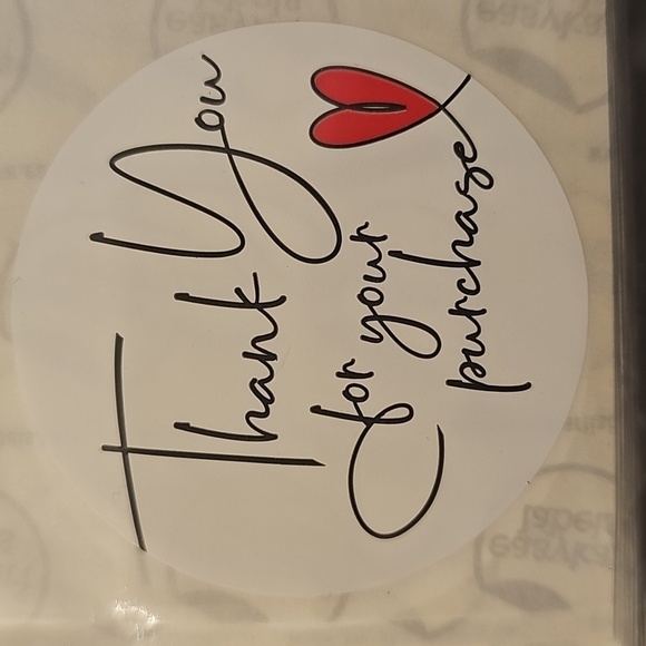 2" THANK YOU FOR YOUR PURCHASE ♥️ STICKERS•NWT• 300 - Picture 9 of 9
